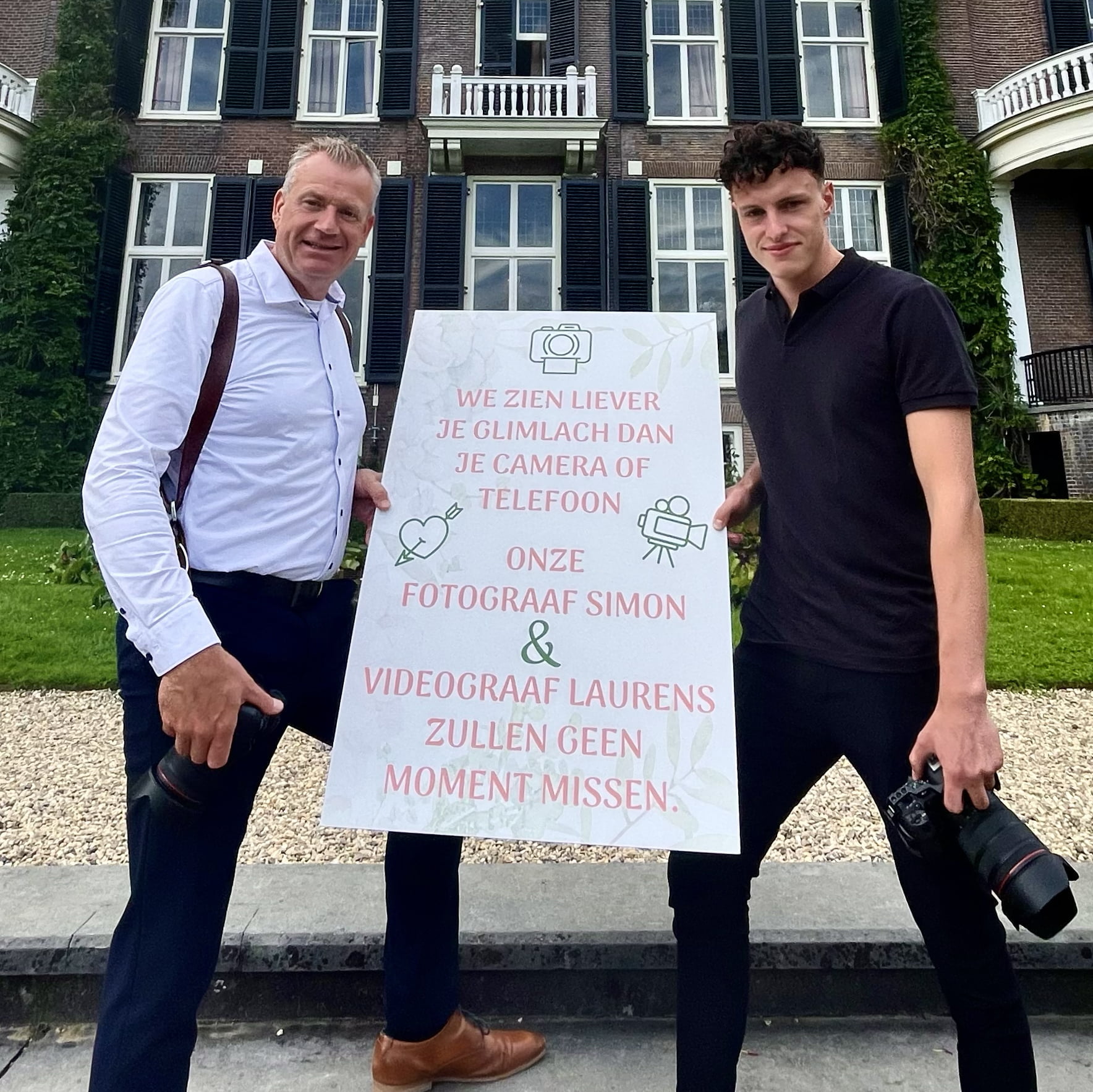 fotograaf Simon uit Tiel en videograaf Laurens brugman uit arnhem